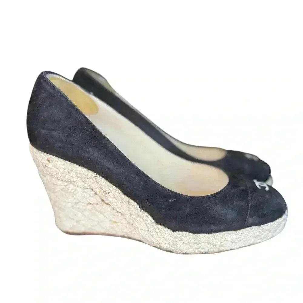 Chanel Pump Suede Upper Espadrilles.